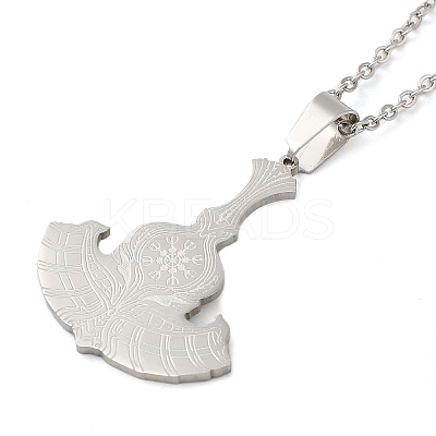 Non-Tarnish 201 Stainless Steel Pendant Necklaces NJEW-G118-04P-1