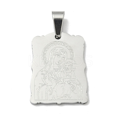 Religion Theme 304 Stainless Steel Pendants STAS-F336-03P-1
