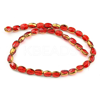 Electroplate Transparent Glass Beads Strands EGLA-G037-03A-HP01-1
