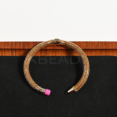 Pencil Design Alloy Enamel Cuff Bangles FS-WG7604E-01-1