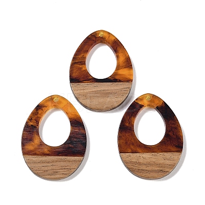 Resin & Wood Pendants WOOD-F015-17G-1