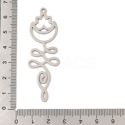 201 Stainless Steel Big Pendants STAS-Z109-07P-1