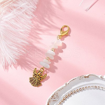 Tibetan Style Alloy Angel Pendant Decorations HJEW-JM03838-03-1
