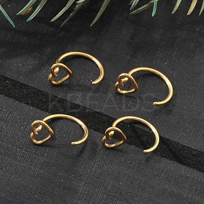 304 Stainless Steel Heart Hoop Nose Rings AJEW-A062-06G-1