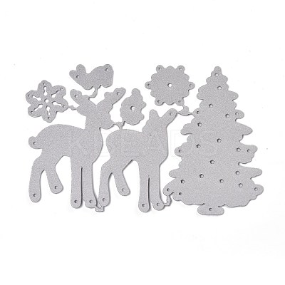 Christmas Tree Elk Carbon Steel Cutting Dies Stencils DIY-M003-10-1