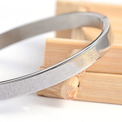 Tarnish Resistant 304 Stainless Steel Bangles BJEW-H0003-16A-1