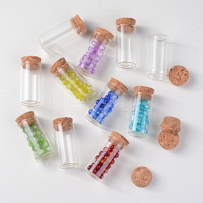 Empty Small Glass Cork Bottles LS-AJEW-WH0035-03-3x6cm-1