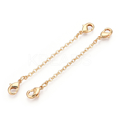 Brass Cable Chain Chain Extender KK-ZX024-37G-C-1