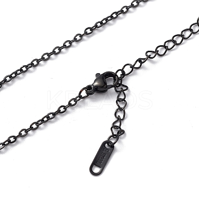 304 Stainless Steel Cable Chain Necklace for Men Women NJEW-K245-025E-1