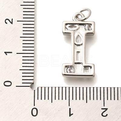 Brass Micro Pave Clear Cubic Zirconia Pendants KK-G521-01P-I-1