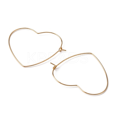 40Pcs 4 Styles Brass Hoop Earring Findings KK-BC0002-39-1