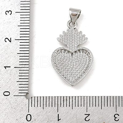 Brass Micro Pave Cubic Zirconia Pendants KK-P323-11U-P01-1