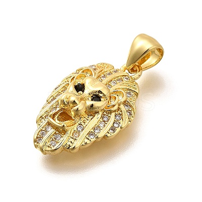 Rack Plating Brass Micro Pave Cubic Zirconia Enamel Pendants KK-L226-033G-02-1