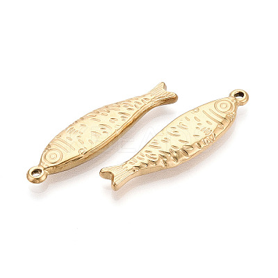 304 Stainless Steel Fish Pendants STAS-T069-13G-1