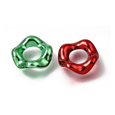 Plating Acrylic European Beads AC-CBA9284-03-1
