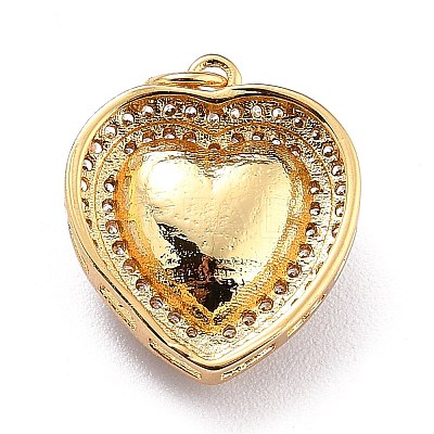 Eco-Friendly Brass Micro Pave Cubic Zirconia Pendants ZIRC-H122-03G-02-1