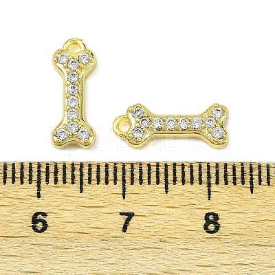 Brass Micro Pave Clear Cubic Zirconia Pendants LS-KK-L238-03G-1