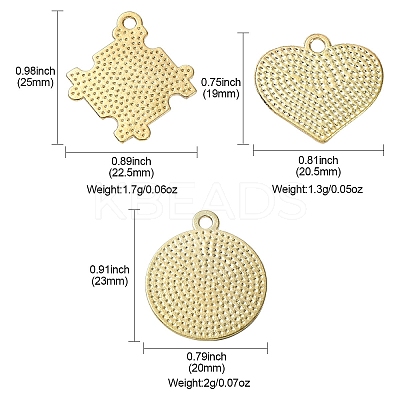 10Pcs 5 Styles Alloy Enamel Pendants ENAM-YW0003-87-1