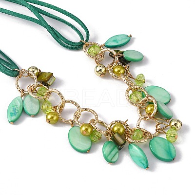 Bib Statement Necklaces LS-NJEW-WH0004-04G-1
