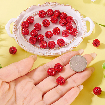 30Pcs Pave Disco Ball Beads RB-TA0001-26A-1