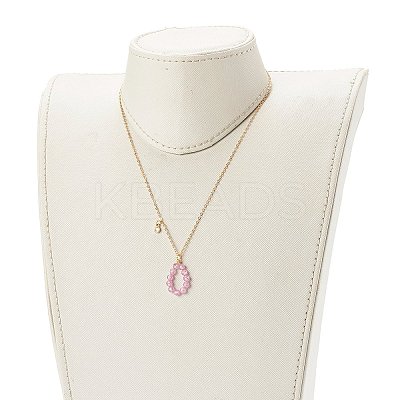 Brass Cubic Zirconia Pendant Necklace NJEW-JN03531-1
