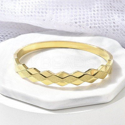 Ion Plating(IP) 304 Stainless Steel Hinged Bangles for Women BJEW-A011-15G-1