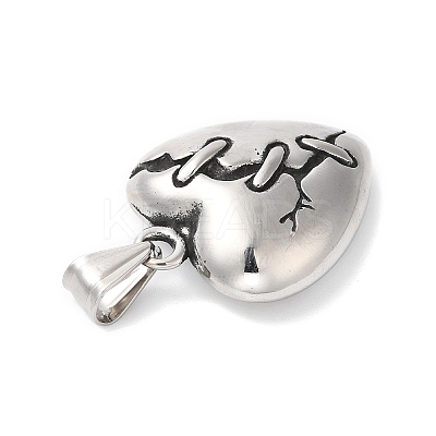 304 Stainless Steel Pendants STAS-R121-01AS-1