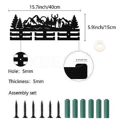 Fashion Wood Medal Hanger Holder ODIS-WH0041-160-1