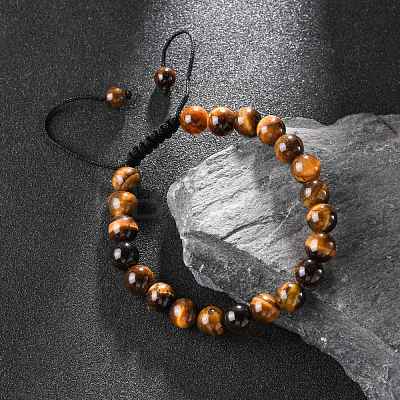 Adjustable Nylon Cord Braided Bead Bracelets BJEW-F308-55E-1