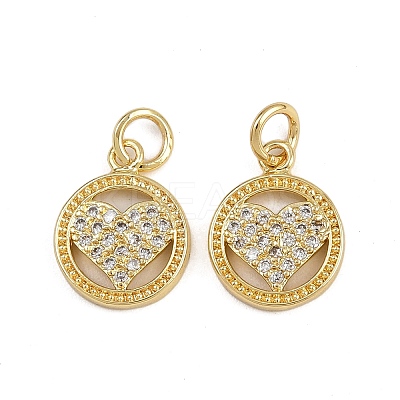 Brass Micro Pave Cubic Zirconia Pendants ZIRC-I367-05G-05-1
