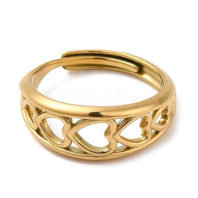 304 Stainless Steel Finger Rings AJEW-Z009-01D-G-1