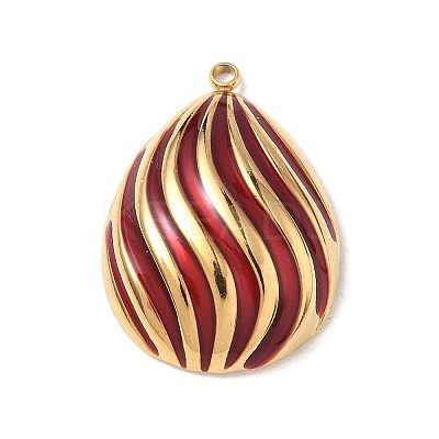 304 Stainless Steel Enamel Pendants STAS-P453-14G-03-1
