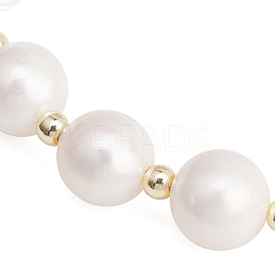 Natural Cultured Freshwater Pearl Round Beaded Stretch Bracelets for Women BJEW-JB12126-1