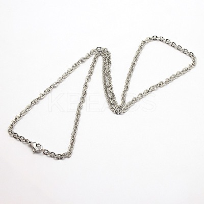 Tarnish Resistant Trendy Unisex 304 Stainless Steel Cable Chain Necklaces NJEW-M047-C-01-1
