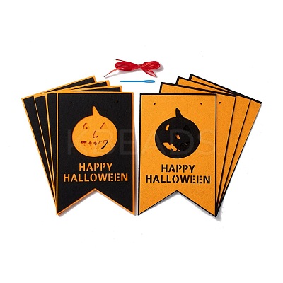 16Pcs 2 Color Flag Felt Ornaments DIY-B054-02C-1