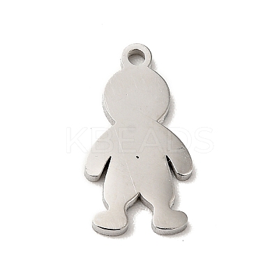 Non-Tarnish 304 Stainless Steel Textured Pendants STAS-J040-09B-P-1