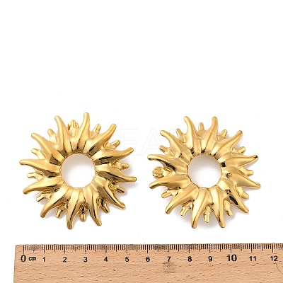 304 Stainless Steel Sun Stud Earrings LS-EJEW-A141-01G-1