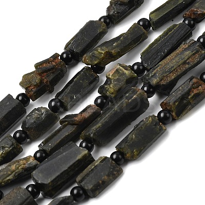 Natural Green Tourmaline Beads Strands G-G344-B01-01-1