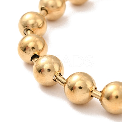 PVD Vacuum Plating 304 Stainless Steel Ball Chain Necklace & Bracelet Set STAS-D181-01G-02C-1