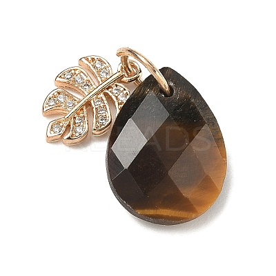 Natural Tiger Eye Pendants G-K422-02KCG-05-1