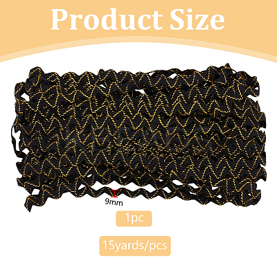 15 Yards Polyester Trim Sewing Lace OCOR-WH0070-174-1