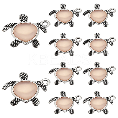 10Pcs Tibetan Style Alloy Pendants FIND-LP0001-27-1