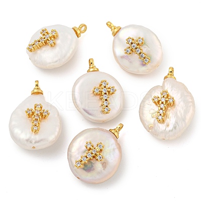 Natural Cultured Freshwater Pearl Pendants PEAR-F008-19G-1