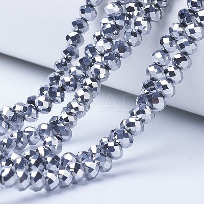 Electroplate Transparent Glass Beads Strands LS-EGLA-A034-T8mm-UA05-1