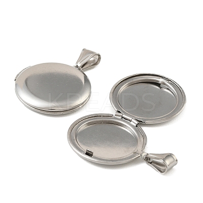 316 Stainless Steel Locket Pendants STAS-K321-11C-P-1