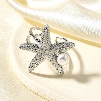 Brass Cuff Rings for Women RJEW-Q008-02P-1