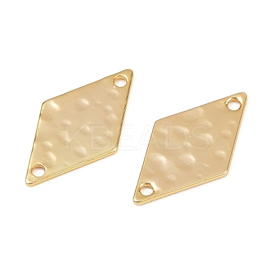 Brass Textured Geometric Connector Charms KK-B137-10G-01-1