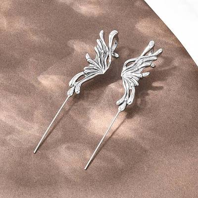 Butterfly 316 Stainless Steel Ear Wrap Crawler Hook Earrings AJEW-C044-21AS-1