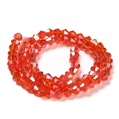 Transparent Electroplate Glass Beads Strands GLAA-F029-2mm-A14-1