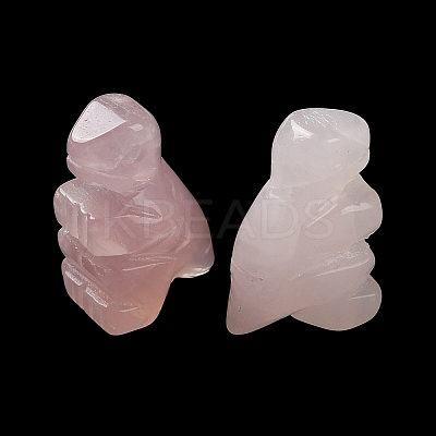 Natural Rose Quartz Carved Healing Dinosaur Figurines G-B062-07E-1